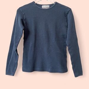 Rare 1990s Abercrombie Slate Blue Cotton Thermal Top